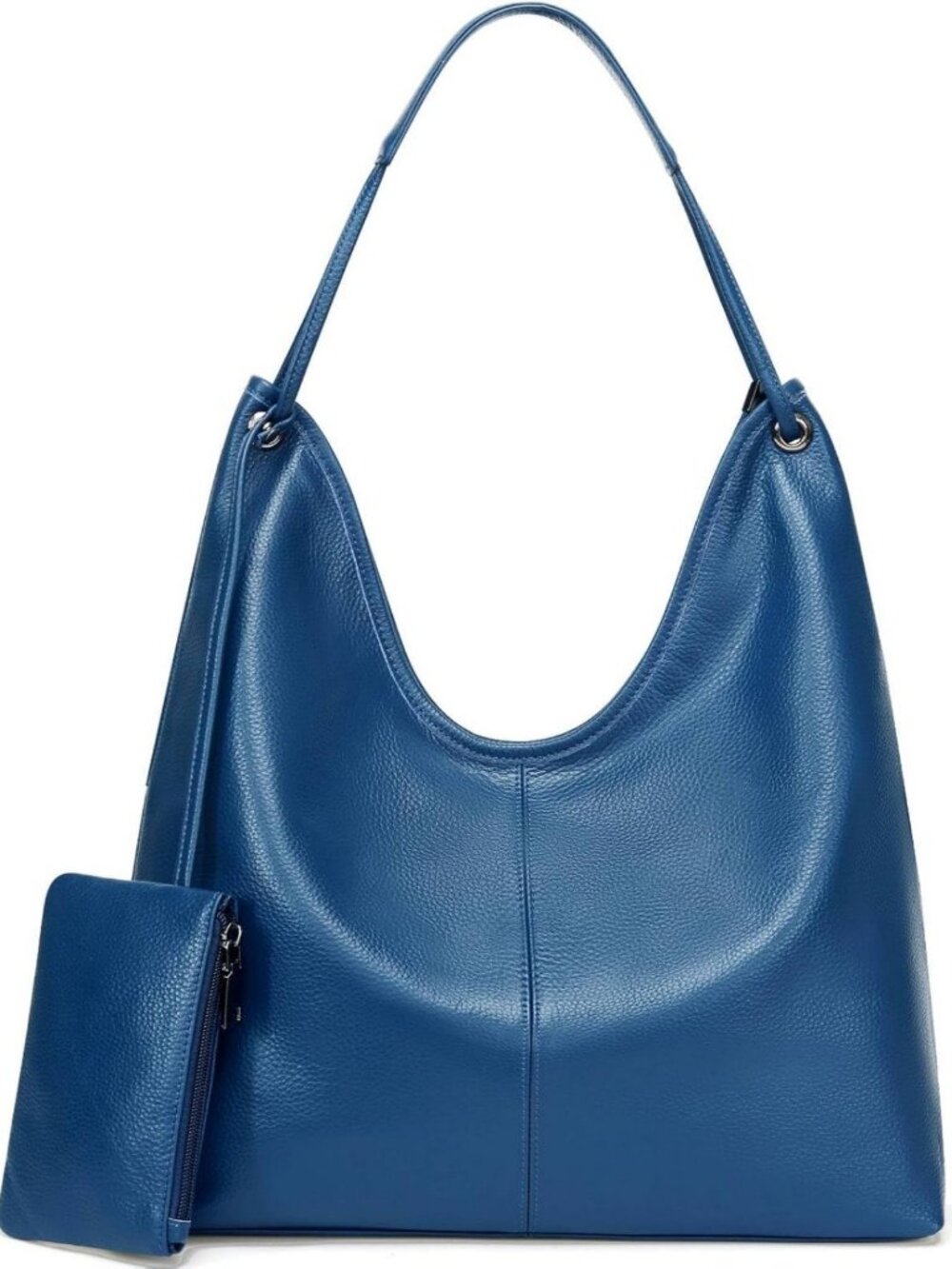 Stylish Large Genuine Leather Hobo Shoulder Bag - Slouchy Handbag for Work